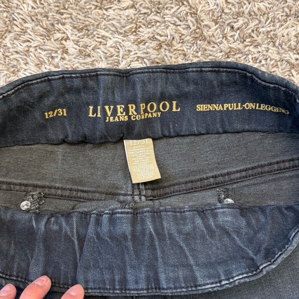 Liverpool Company Skinny Jeans Sienna Pull On Legging Dark Blue size 12/31 - Picture 7 of 14